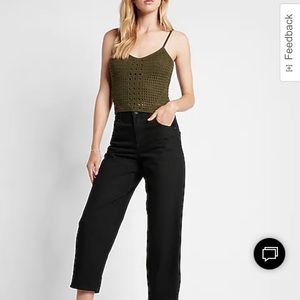 EXPRESS hight Waisted Dark Gray Balloon Leg Jean